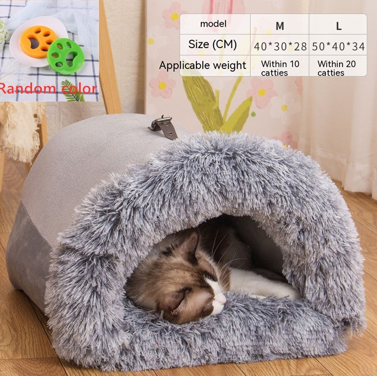 New Splice Portable Pet Long Fur Cat Nest