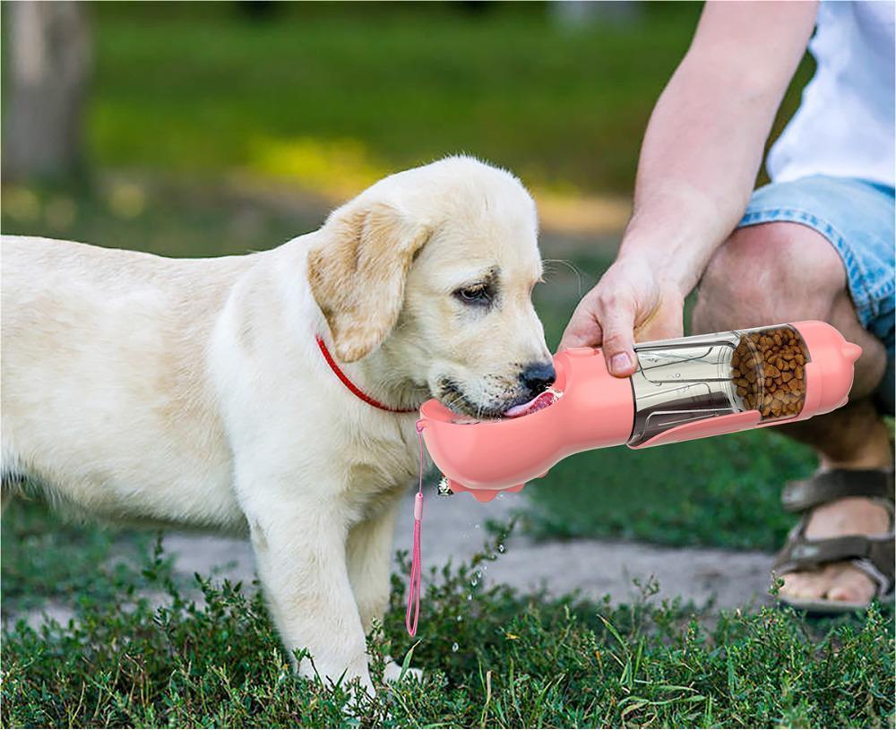 Pet Water Bottle Feeder Bowl Garbage Bag Storage