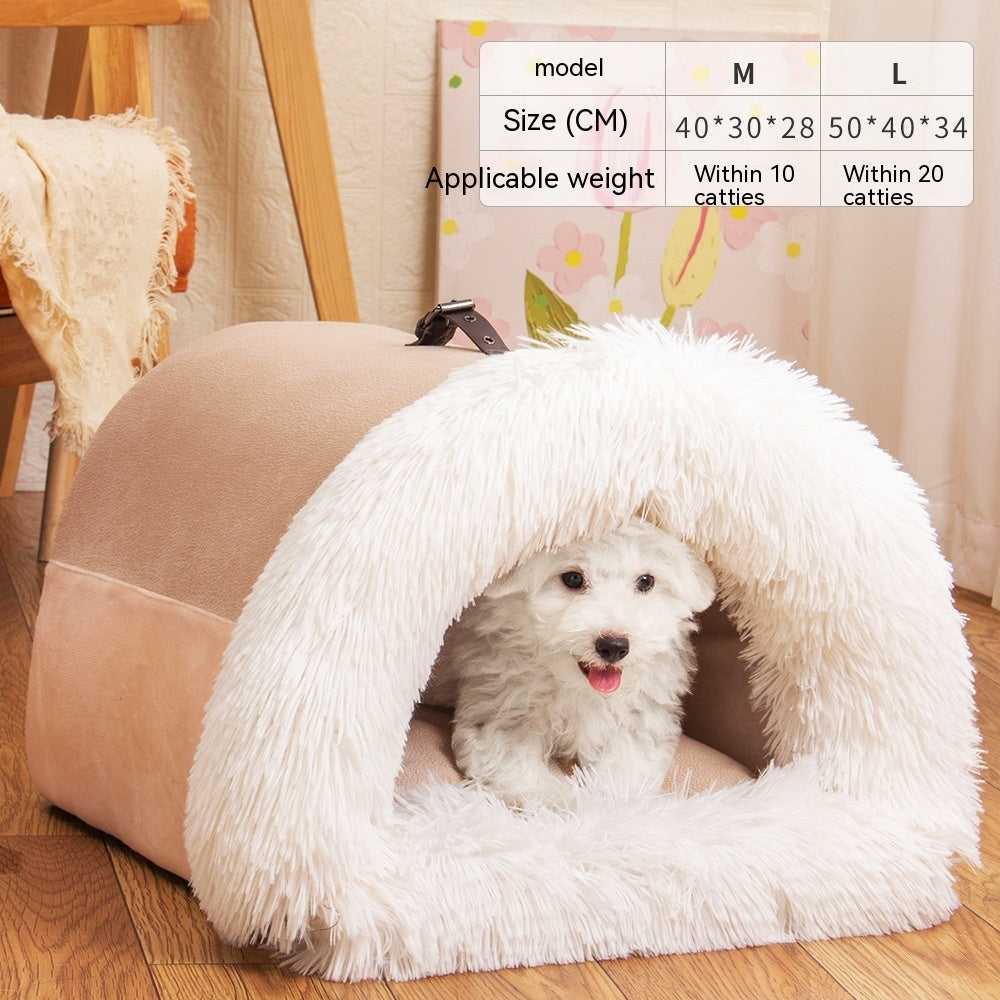 New Splice Portable Pet Long Fur Cat Nest