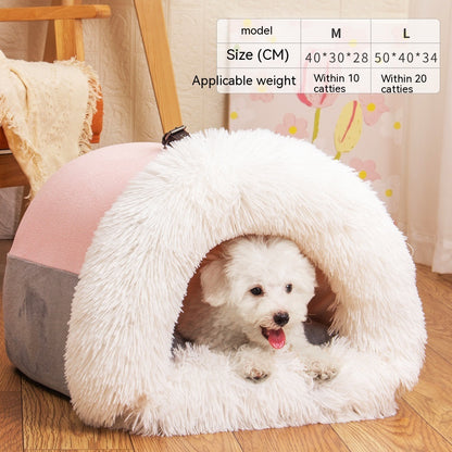 New Splice Portable Pet Long Fur Cat Nest