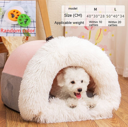 New Splice Portable Pet Long Fur Cat Nest