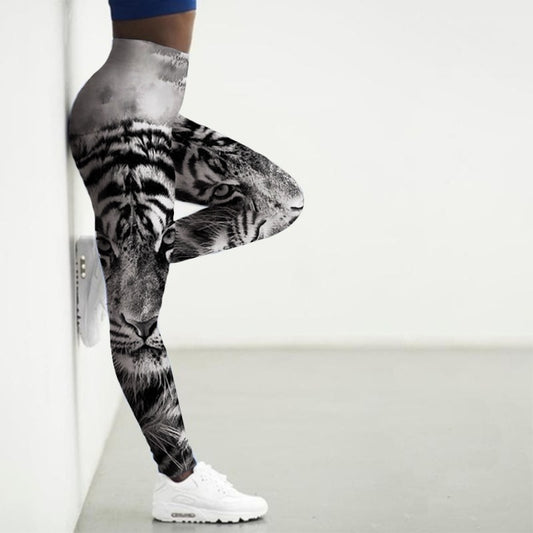 Printed Animal Bodysuit Yoga Pants Gym Wear