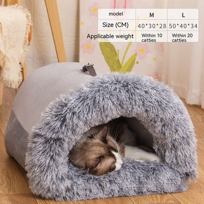 New Splice Portable Pet Long Fur Cat Nest